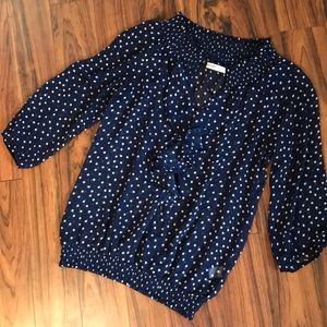 Old Navy Polka Top Blouse